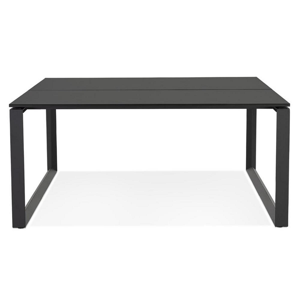 SCHREIBTISCH Quadratisch Groß Für Homeoffice XERAL, Schwarz 140x140x74 cm - Schwarz, Holzwerkstoff/Metall (140/140/74cm) - KADIMA DESIGN