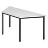 BESPRECHUNGSTISCH Serie-D 69/160/72 cm in Weiß/Vierkantrohr schwarz - Schwarz/Weiß, Holzwerkstoff (69/160/72cm) - bümö