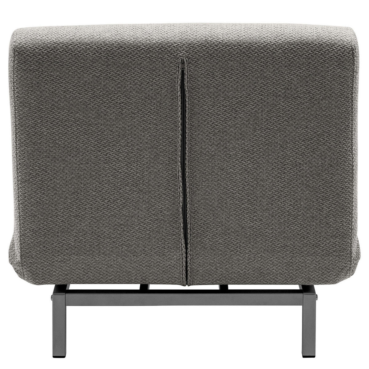 SCHLAFSESSEL - Silberfarben/Grau, Textil/Metall (77/80/85cm) - home24