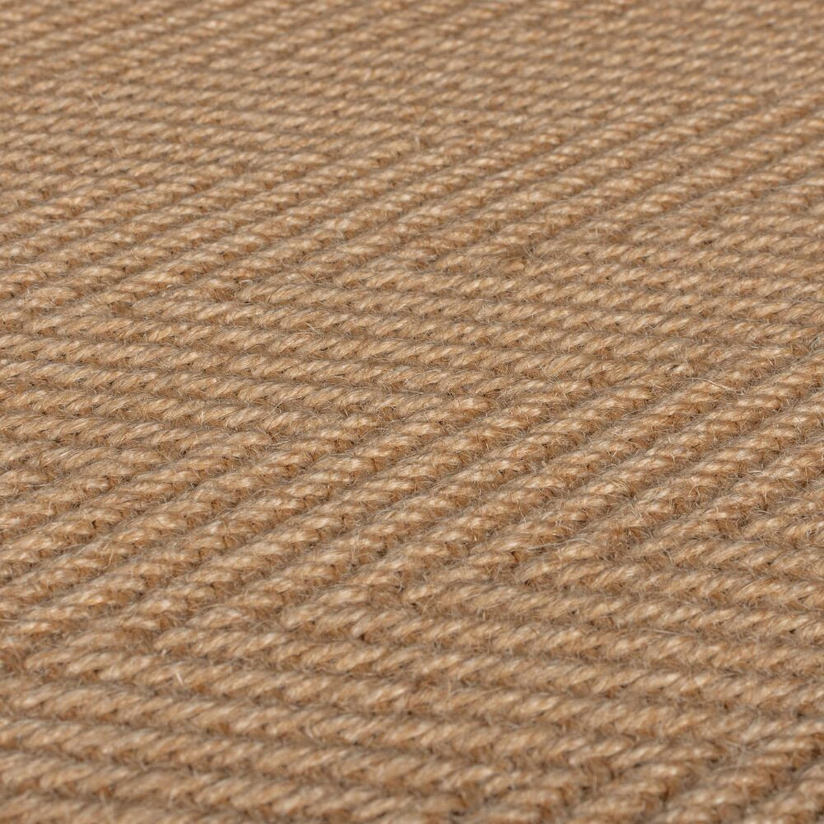 TEPPICH Jute mit Bordüre, Geometrisch-Design TRENT KIRA, Grau 120x170 cm - Naturfarben/Grau, Textil (120/170cm) - KADIMA DESIGN