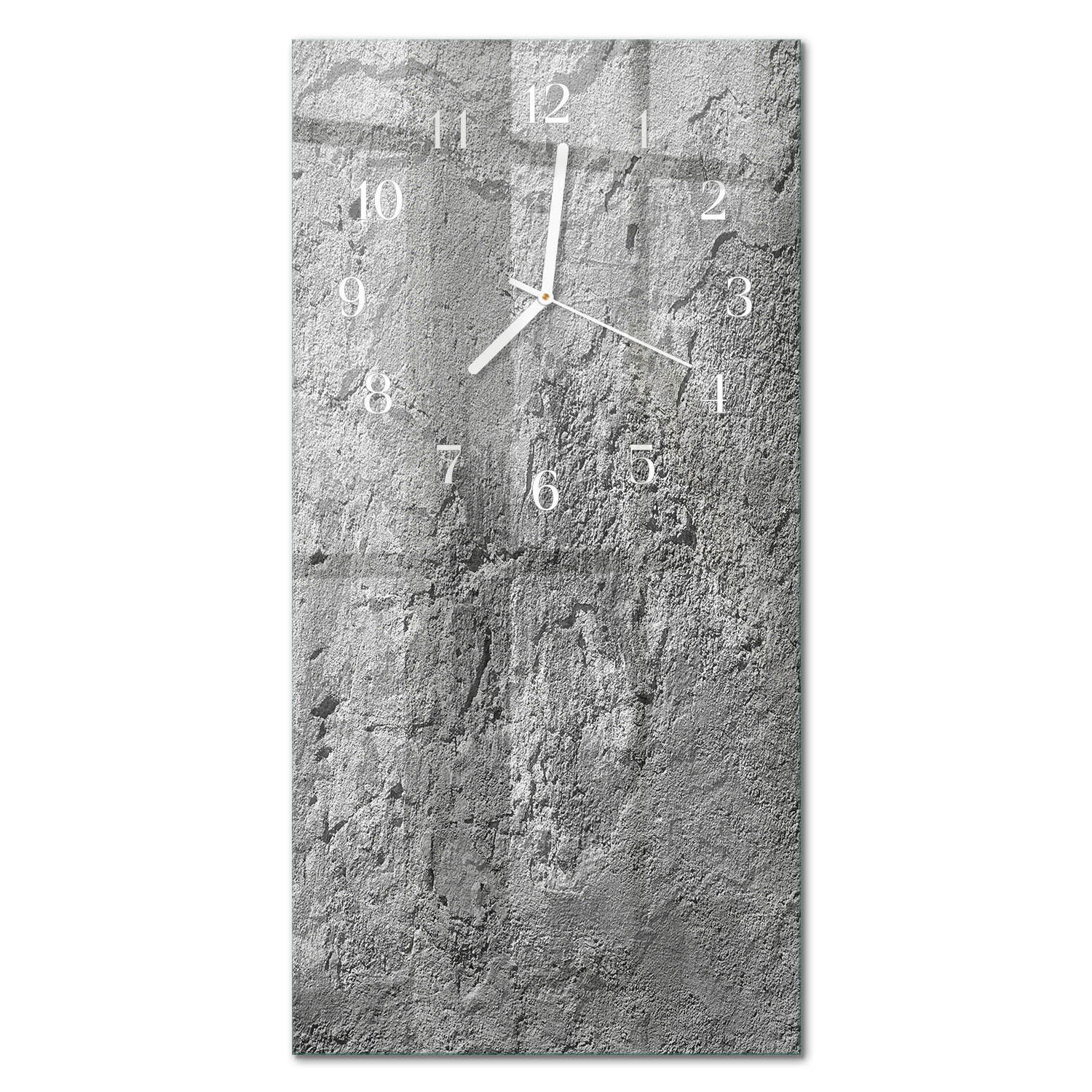 WANDUHR 30x60 cm - Abstrakte Linien - Grau, Glas (30/60/0.4cm) - TULUP