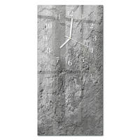 WANDUHR 30x60 cm - Abstrakte Linien - Grau, Glas (30/60/0.4cm) - TULUP