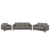POLSTERGARNITUR - 3-2-1 - Grau, Textil (214/86/90cm) - home24