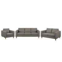 POLSTERGARNITUR - 3-2-1 - Grau, Textil (214/86/90cm) - home24