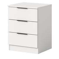 NACHTTISCH weiß 45 x 60 cm, Nachtkommode in Komforthöhe - Schwarz/Weiß, Holzwerkstoff/Kunststoff (45/60/40cm) - Inn.Furn