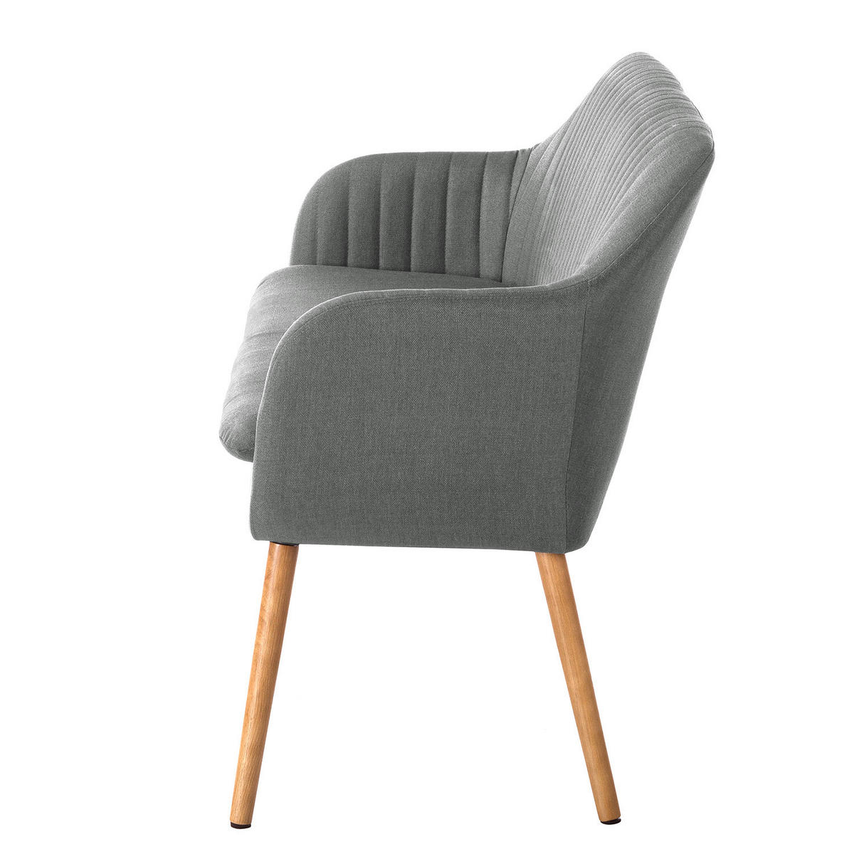 KÜCHENSOFA - Graphitfarben, Eichenholz/Holz (130/85/62cm) - home24