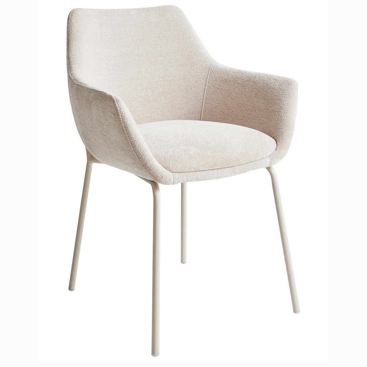 ESSZIMMERSTUHL Beige Bowdon - Beige, Textil (59/81/51cm) - Beliani