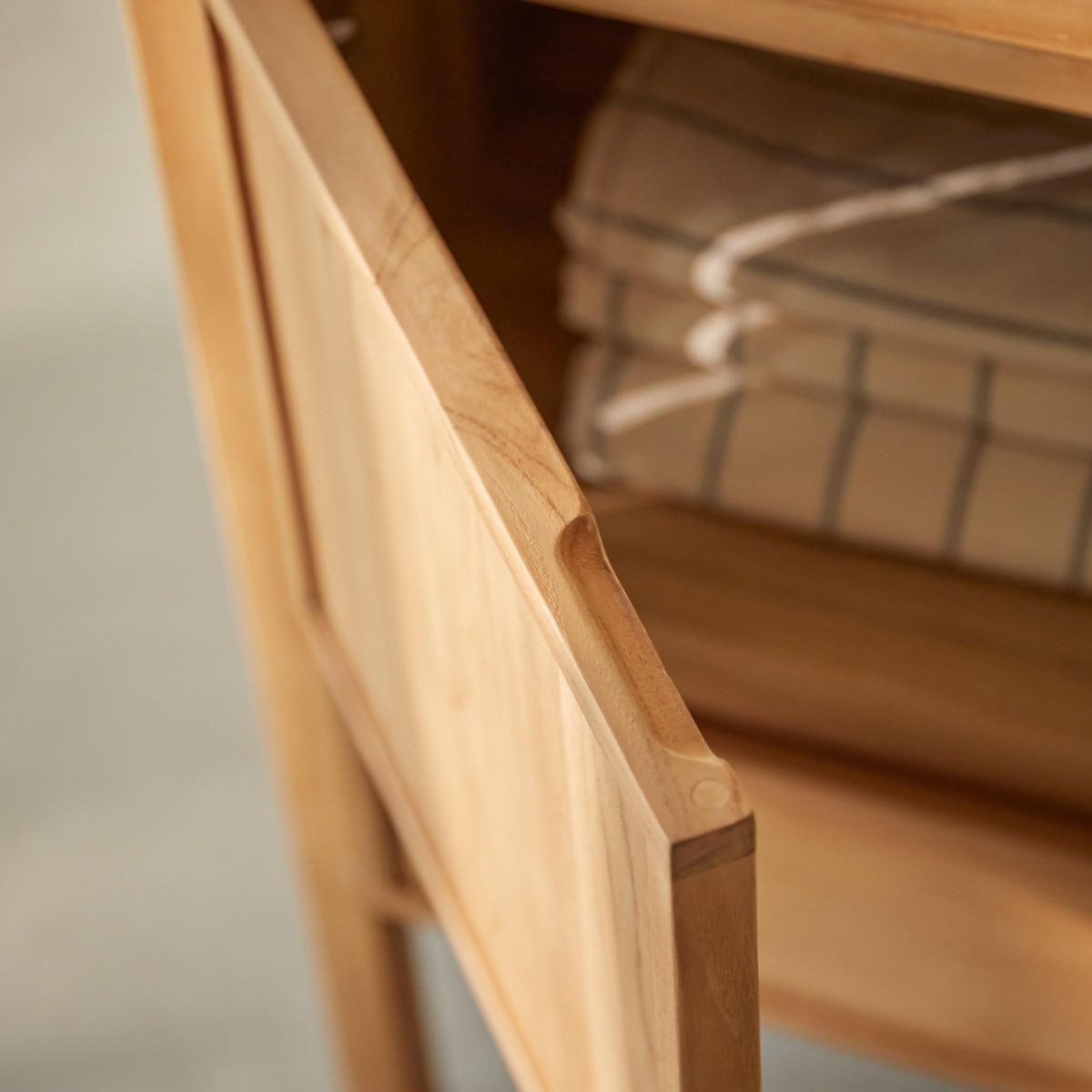 WASCHTISCHUNTERSCHRANK Jane Natur aus Teak - Naturfarben, Holz (80/79/54cm) - Tikamoon