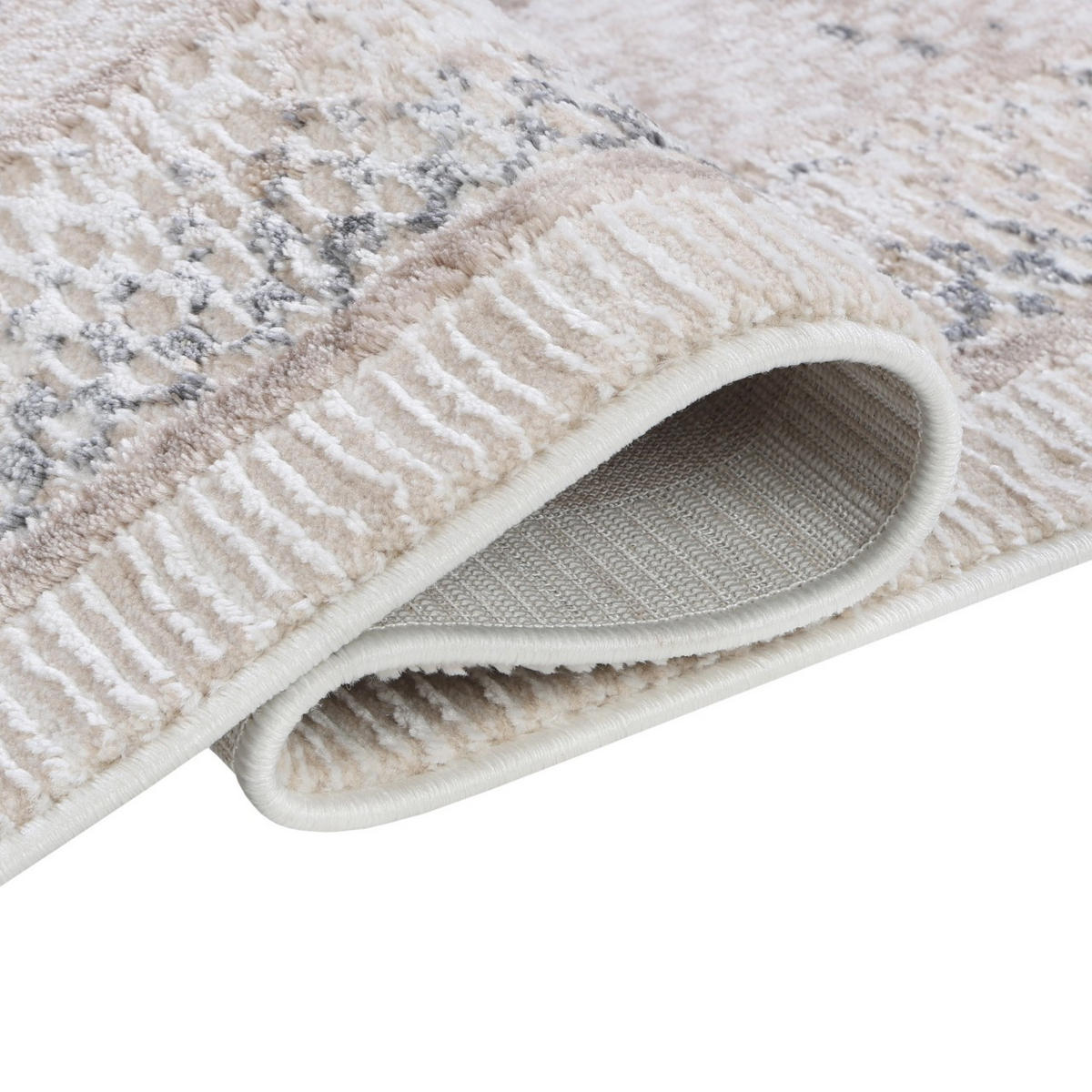 KOBEREC béžový krémový vintage - 120 x 170 cm - krémová, textil (120/170cm) - Mazovia