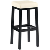 BARHOCKER Lederlook Creme - Creme/Schwarz, Textil/Metall (37/83/37cm) - CLP