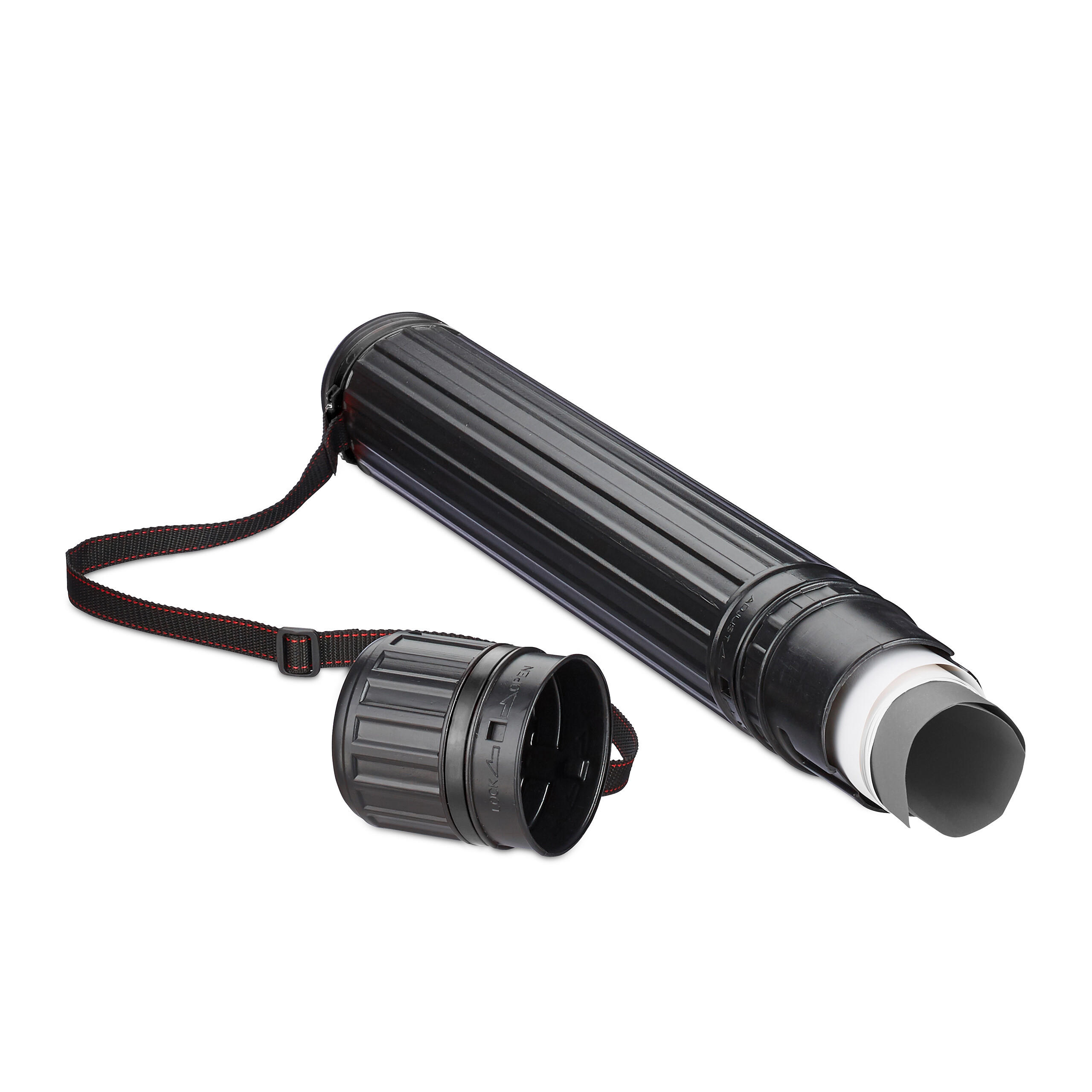 POSTERROLLE - Schwarz, Kunststoff (8/107/8cm) - Relaxdays