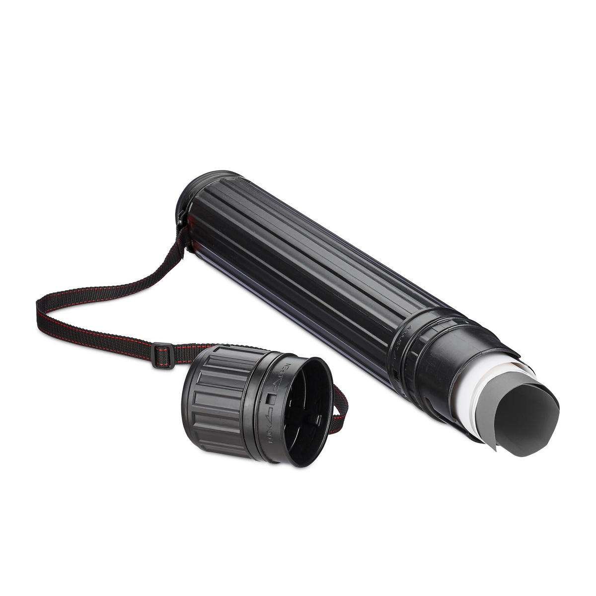 POSTERROLLE - Schwarz, Kunststoff (8/107/8cm) - Relaxdays