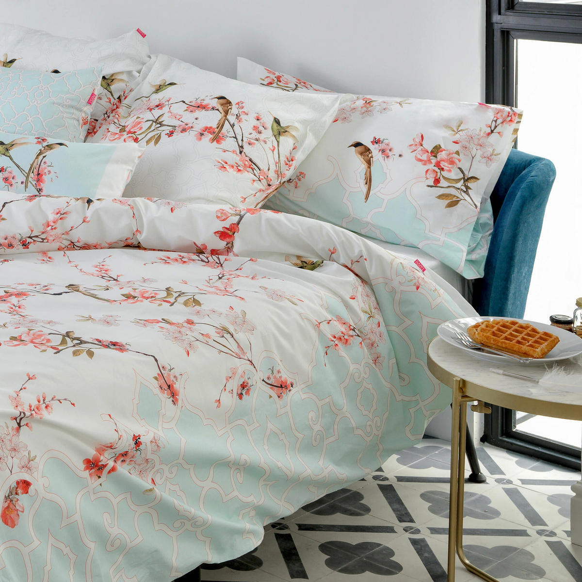 KISSENBEZUG sakura 50x75 cm (x2) mehrfarbig - Multicolor, Textil (50/75cm) - Happy Friday