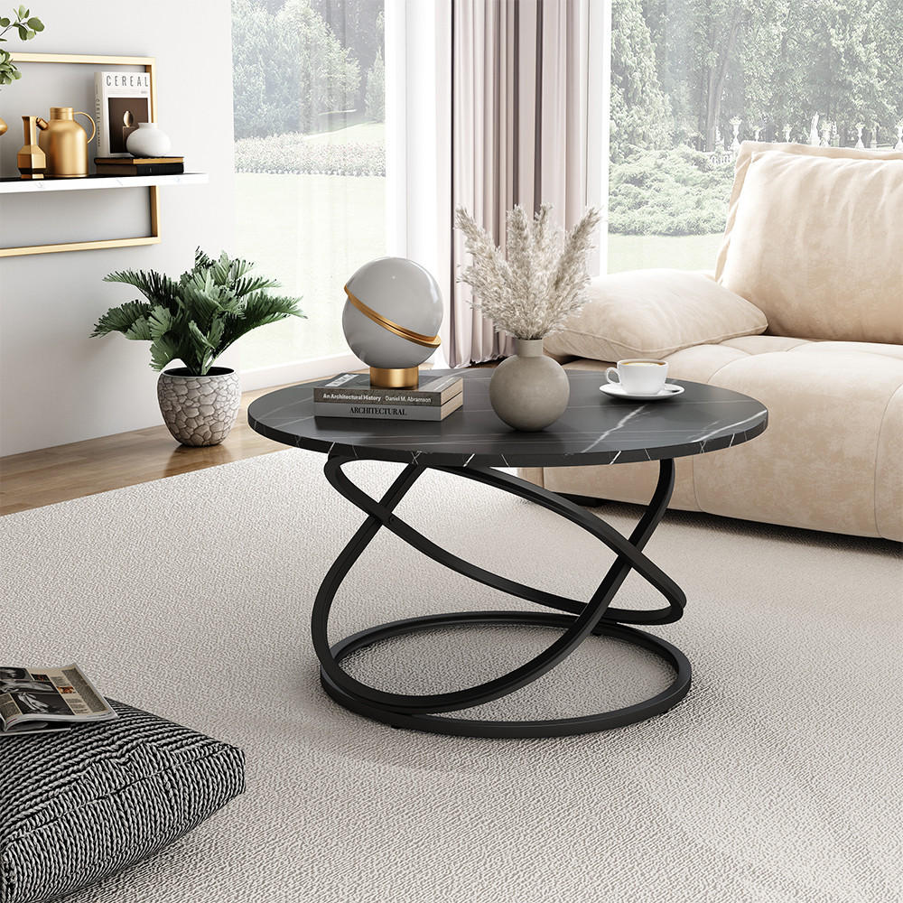 COUCHTISCH Calgary Schwarz 79.5 x 62 cm mit große Arbeitsfläche - Schwarz, Holzwerkstoff (62/79.5/46cm) - Vicco