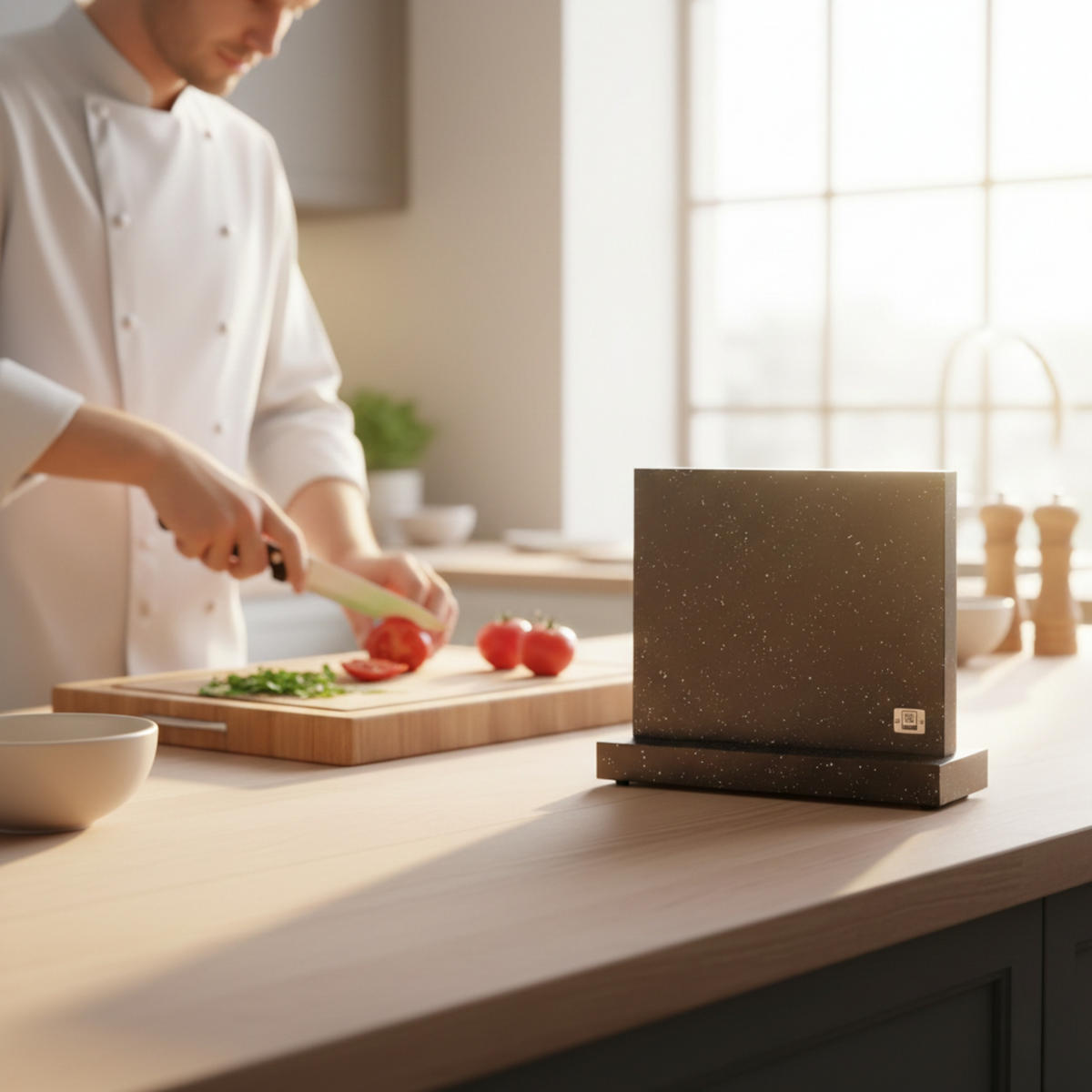 MAGNET-MESSERBLOCK - Schwarz, Holz (30/10.5/25cm) - Zayiko