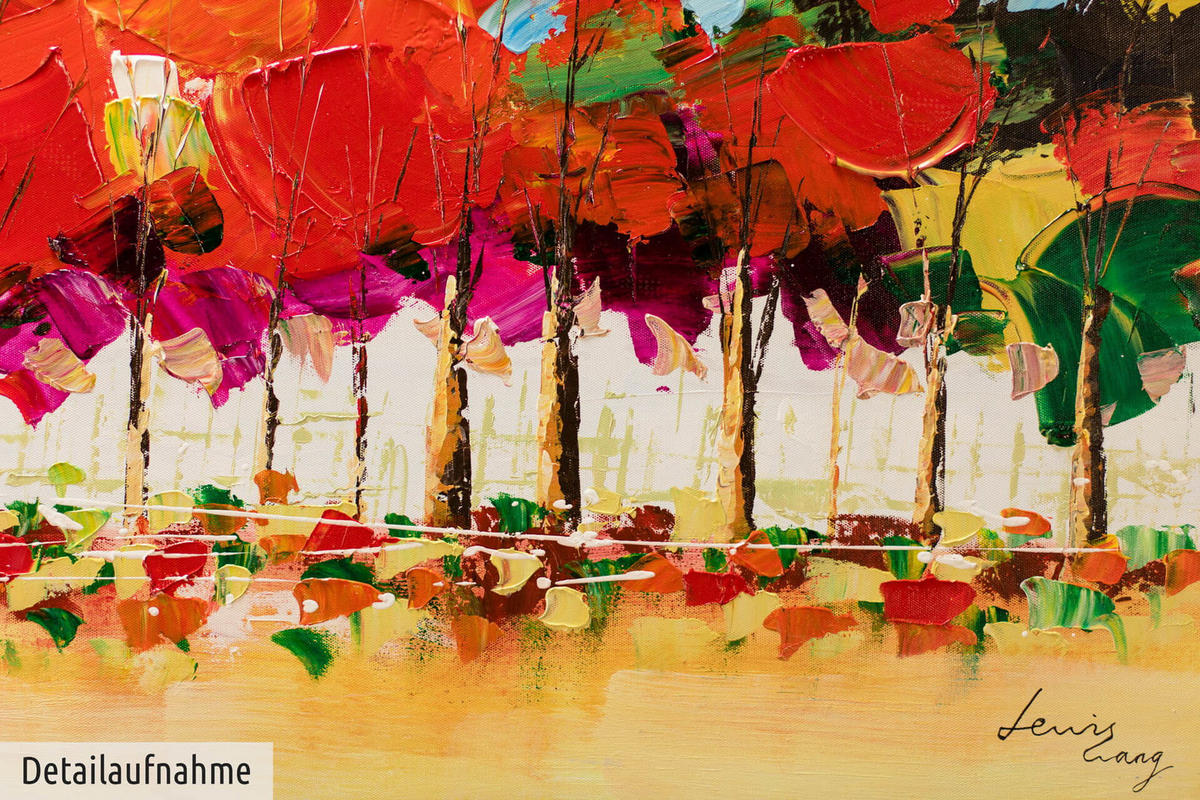 ÖLGEMÄLDE 150/50 cm - Multicolor, Holz/Textil (1.96/50cm) - KUNSTLOFT