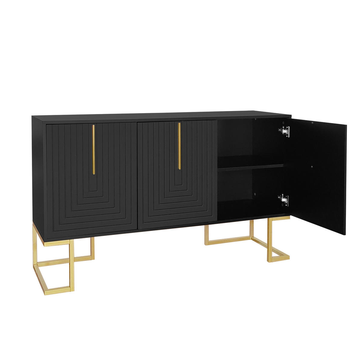 SIDEBOARD Schwarz 138/40/80.5 cm - Schwarz, Holzwerkstoff (40/80.5/138cm) - Urban Meuble