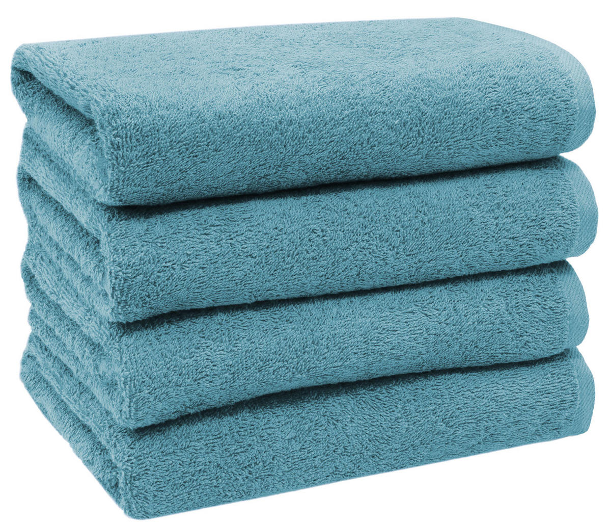 HANDTÜCHER, 4er-Set, 50x100 cm, 100% Baumwolle, Blau - Petrol, Textil (5/100cm) - Zollner