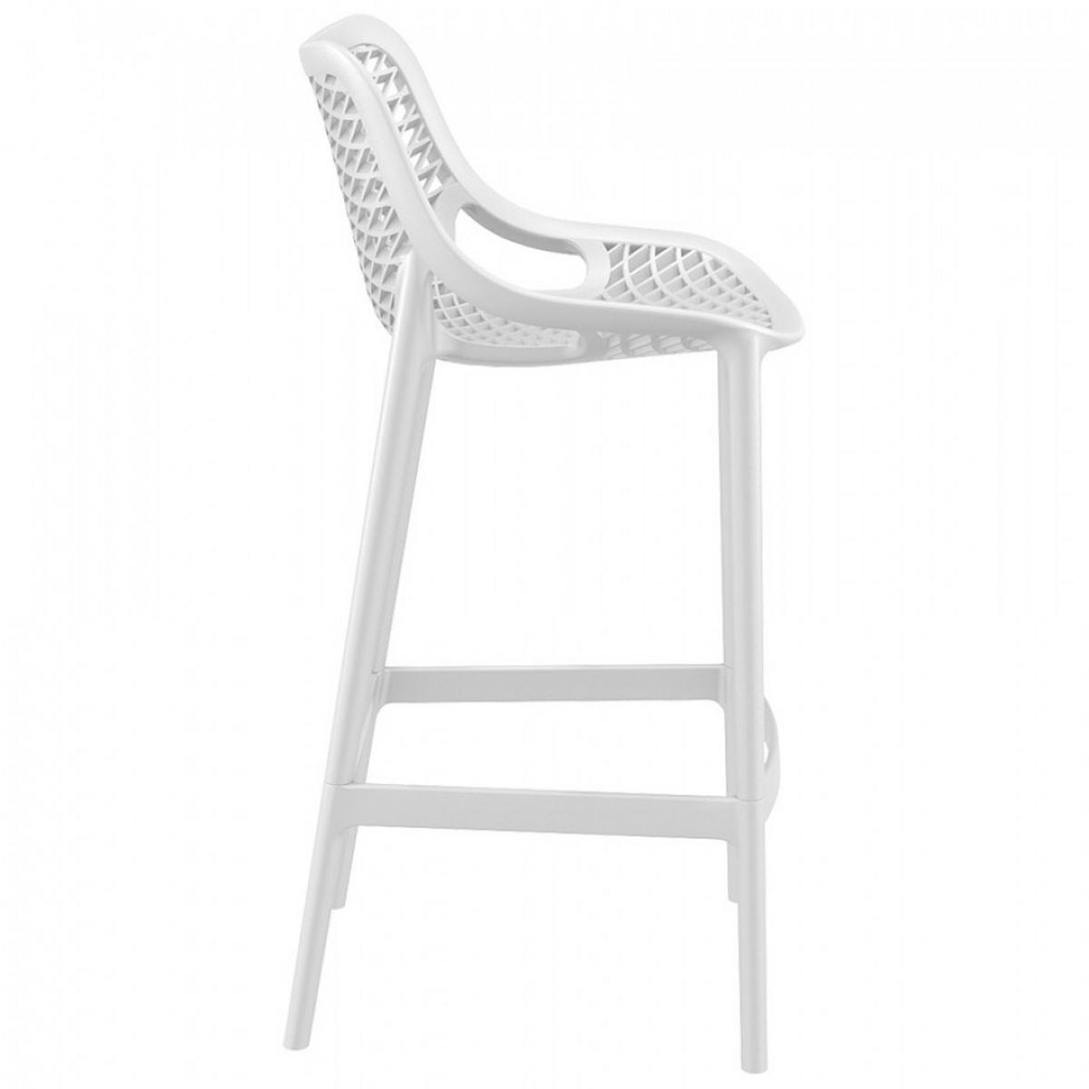 BARHOCKER Weiß 45x105x53cm - Weiß, Kunststoff (45/105/53cm) - AlterEgo