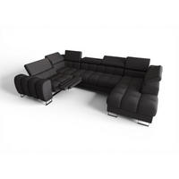 WOHNLANDSCHAFT Bastien Relax - Dunkelgrau, Holzwerkstoff/Textil (350/95/198cm) - Fun Möbel