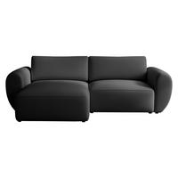 ECKSOFA Suzi - Dunkelgrau/Schwarz, Holzwerkstoff/Kunststoff (147/261cm) - MIRJAN24