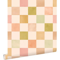 TAPETE Karomuster 50 x 900 cm - Gelb, Papier (50/0.1cm) - ESTAhome