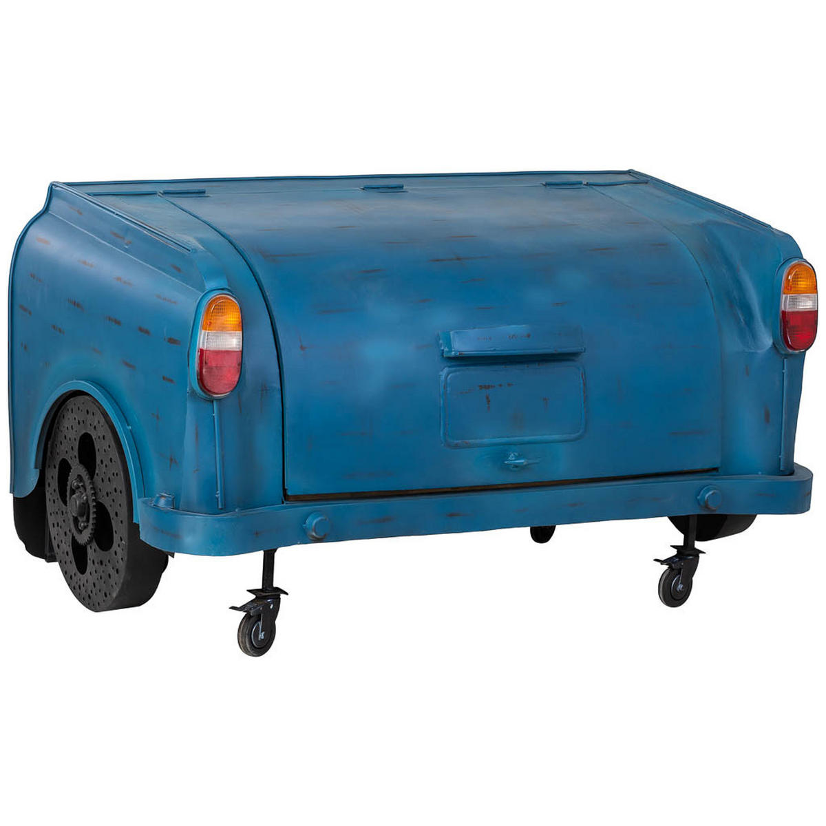 WEINREGAL, blau, 174x84x92cm - Blau, Holz (17/86.5/84cm) - Wanderlust