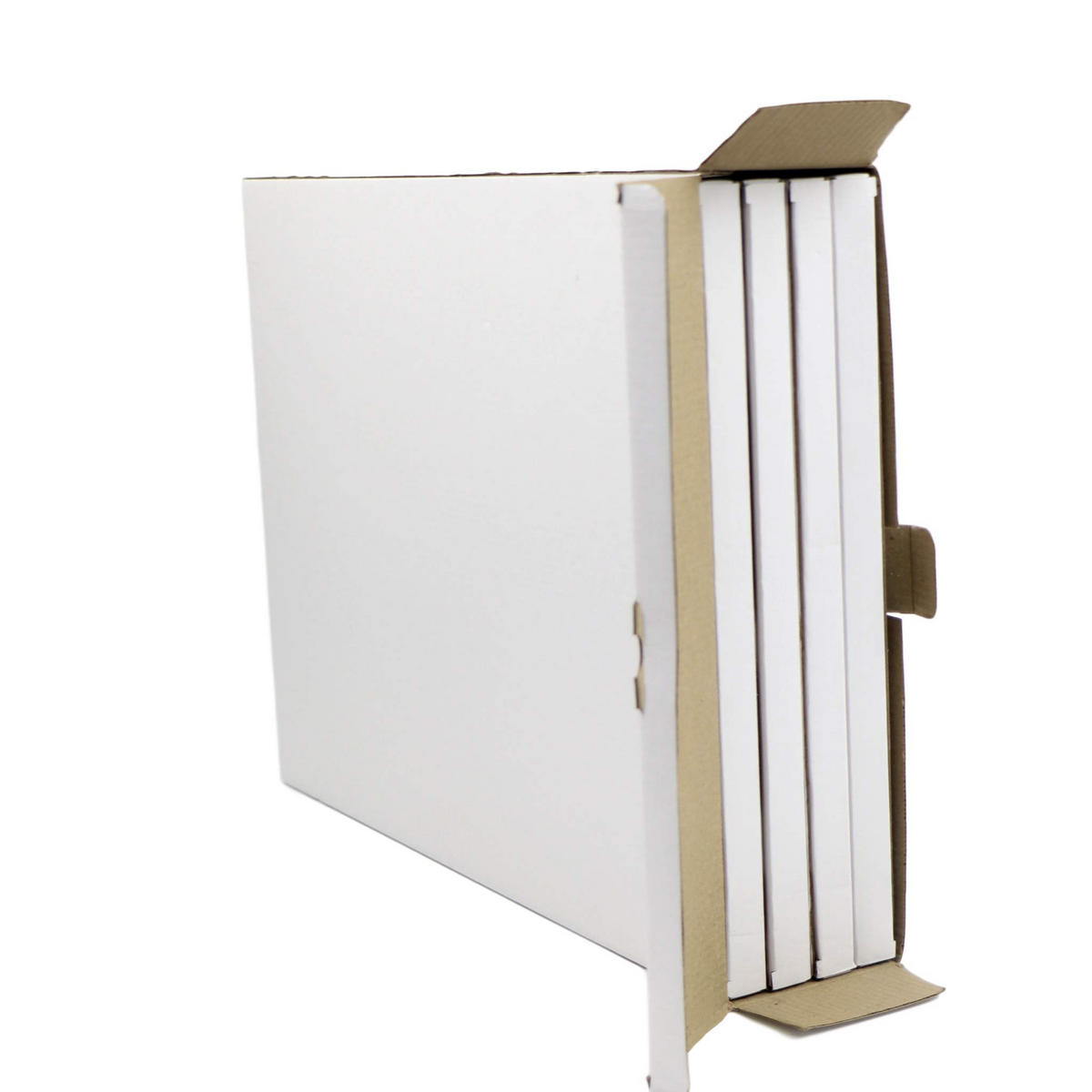RAHMEN Set mit 3 aus MDF und Acrylglas Schutz und Aussteller für Fotografien, Bilder, Poster, Gemälde, Dekoration für Haus Farbe Weiß A3 - Weiß, Holz (29.7/3/42cm) - Nacnic
