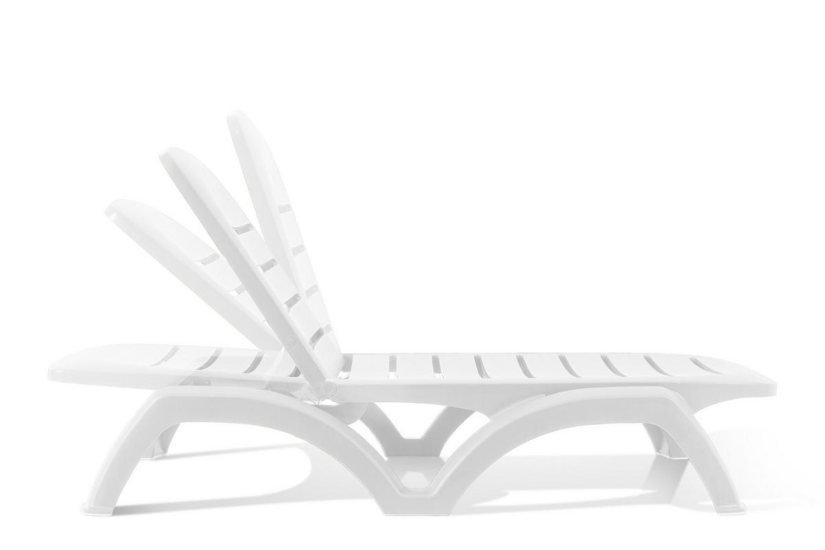 SONNENLIEGE BATSI, Weiß - Weiß, Kunststoff (78/102/184cm) - KONSIMO®