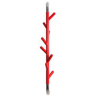 GARDEROBE Drehbar Mit 8 Haken 80x13x15 cm Rot & Haken Verchromt - Rot, Metall (13/80/15cm) - PROREGAL