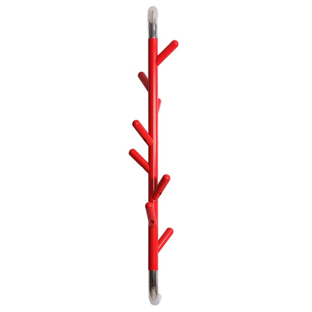 GARDEROBE Drehbar Mit 8 Haken 80x13x15 cm Rot & Haken Verchromt - Rot, Metall (13/80/15cm) - PROREGAL
