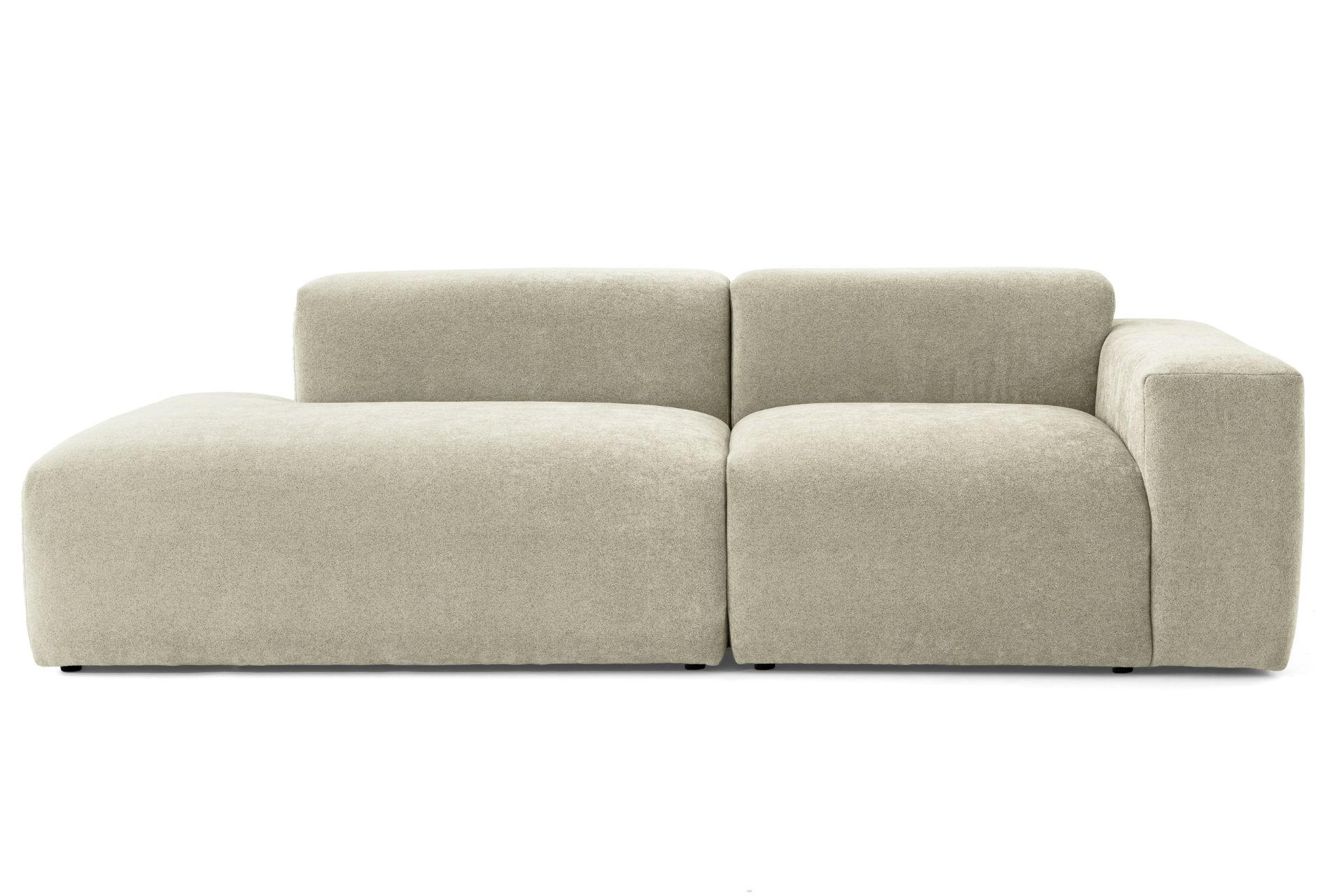3-SITZER modulares Sofa HEAVEN SET 1 Links, Breite 255 cm Webstoff Olivgrün - Schwarz/Olivgrün, Holz/Kunststoff (255/71/102cm) - Muffo