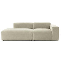 3-SITZER modulares Sofa HEAVEN SET 1 Links, Breite 255 cm Webstoff Olivgrün - Schwarz/Olivgrün, Holz/Kunststoff (255/71/102cm) - Muffo