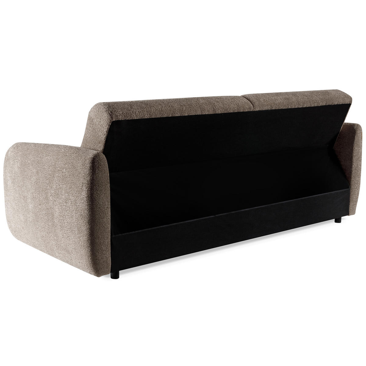 SCHLAFSOFA Carla 3-Sitzer mit Schlaffunktion, Braun - Braun, Textil (225/93/100cm) - Beautysofa
