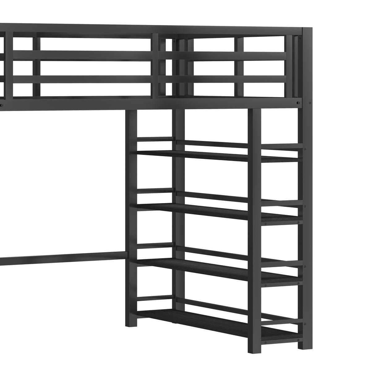HOCHBETT Metall 140/200 cm Schwarz - Schwarz, Metall - Raumix