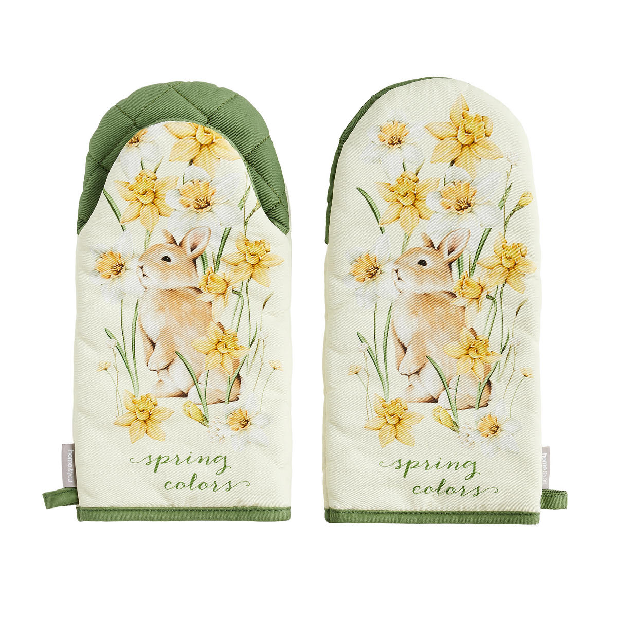 OFENHANDSCHUH 2er Set Daffelisbunny - Gelb, Textil (14/30cm) - home&you