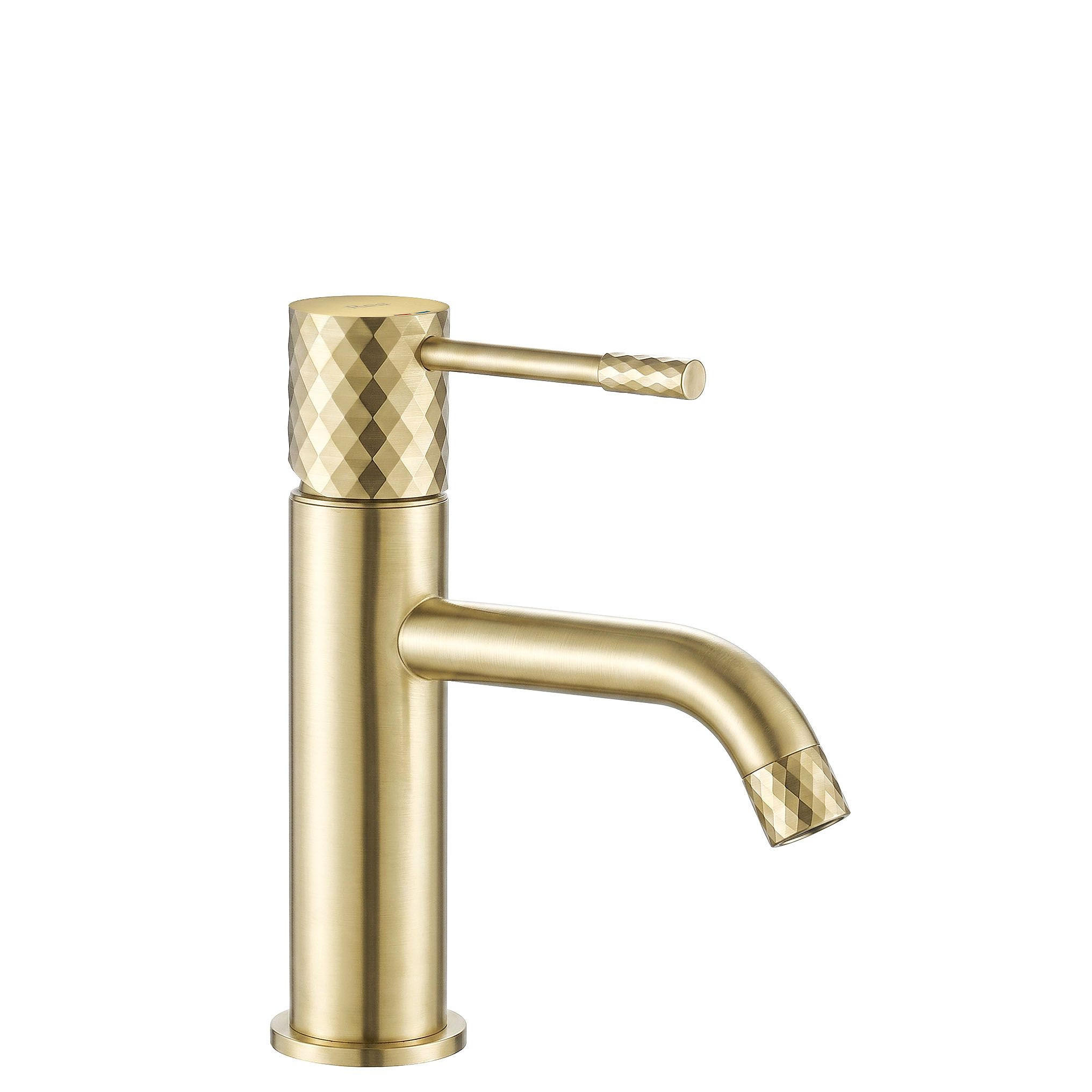 WASCHBECKENARMATUR Rea Lungo Diamond Brush Gold - Goldfarben, Metall (5/19/10cm) - REA