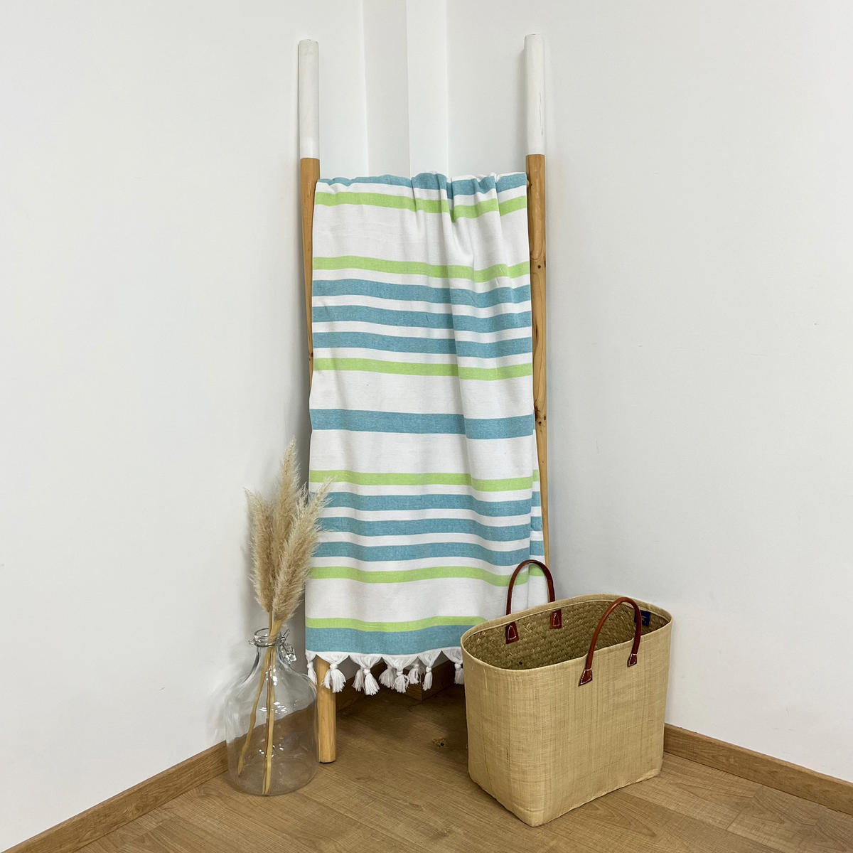 HAMAMTUCH mit Frotteefutter Latigo Lake 140x180 340g/m² - Blau, Textil (140/180cm) - LE COMPTOIR DE LA PLAGE