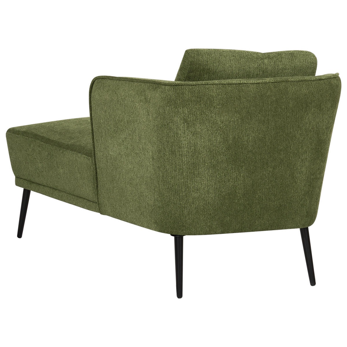 ČALOUNĚNÉ LEHÁTKO CHAISE LONGUE LEVOSTRANNÉ Látka Tmavě zelené Artheze - černá/tmavě zelená, textil (148/70/64cm) - Beliani