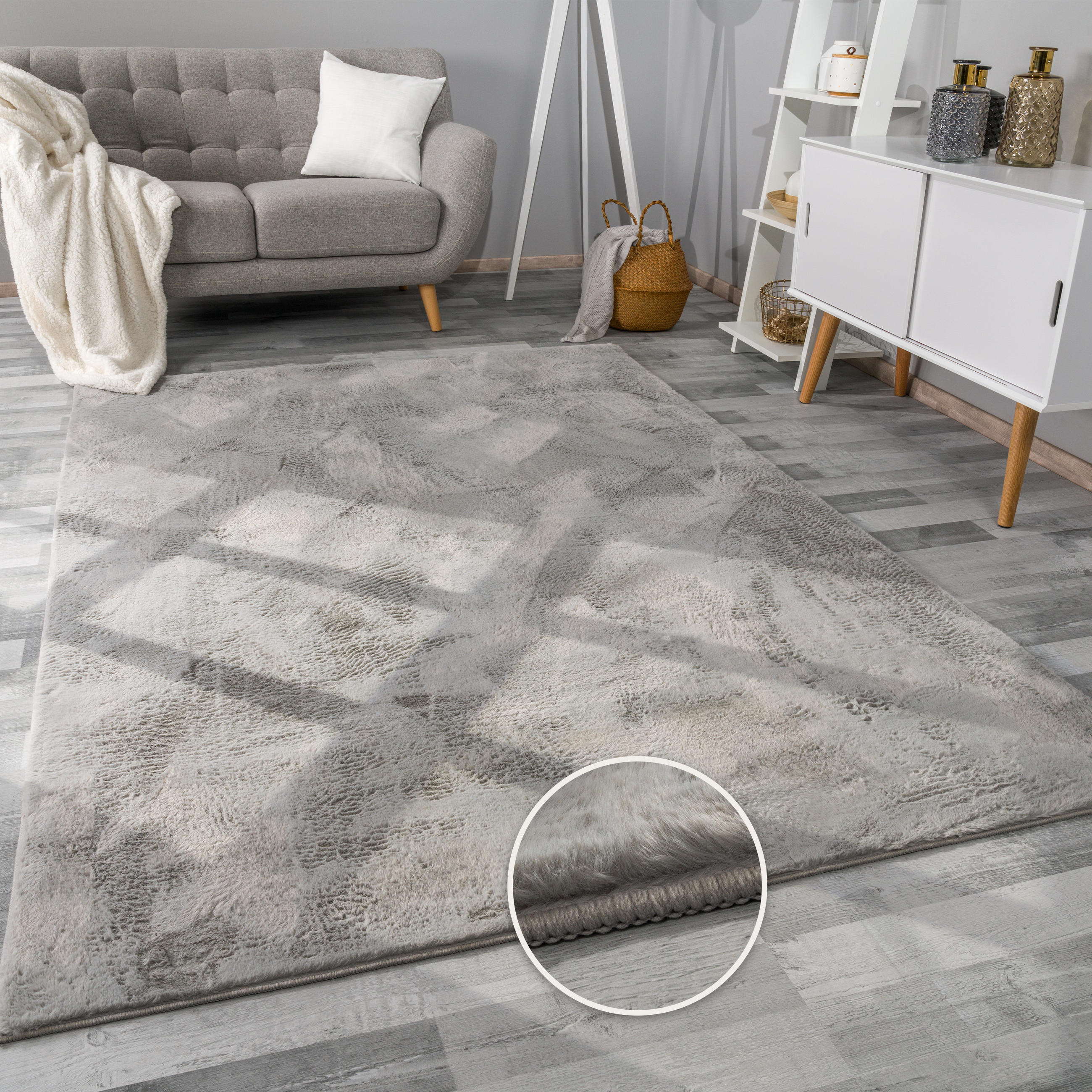 HOCHFLORTEPPICH 80/300 cm Soft 380 - Grau, Textil (80/300cm) - Paco Home