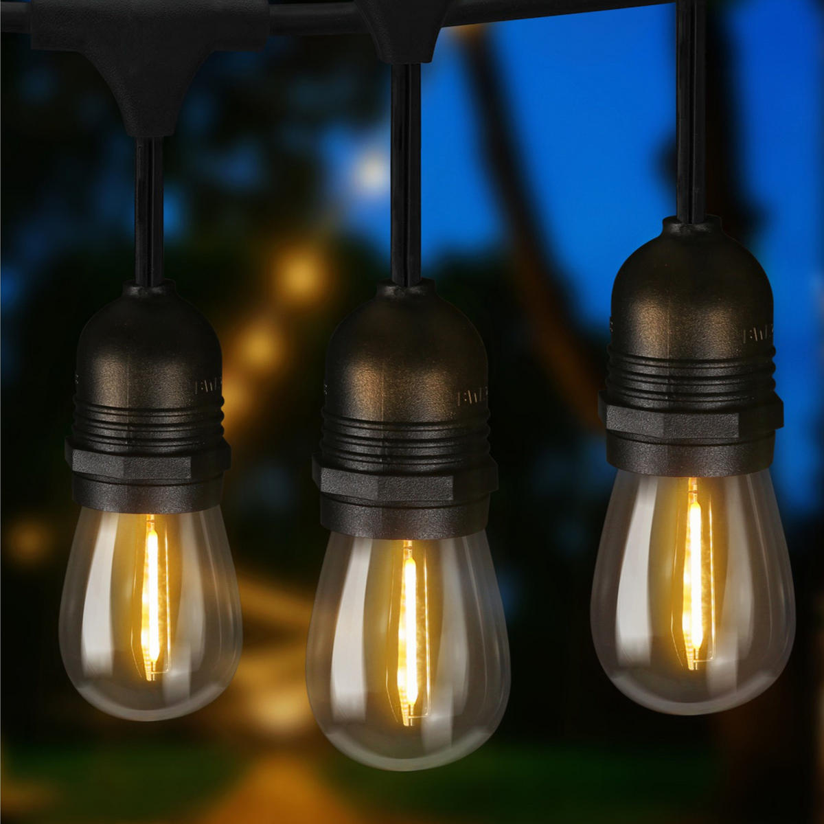 LED-LICHTERKETTE Baldwin II 15m - Schwarz, Kunststoff (15cm) - Nettlife