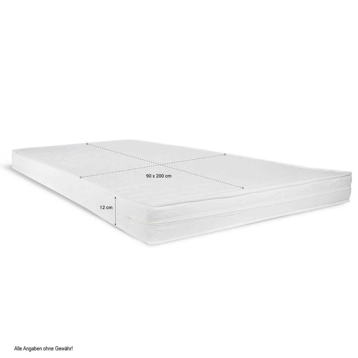 HOCHBETT 90/200 cm in Grau mit Lattenrost + Matratze - Grau, Holz - Homestyle4u