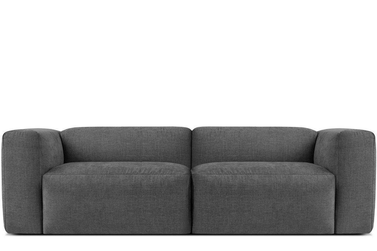 2,5-SITZER-MODULSOFA BUFFO mit extrem weicher und bequemer Sitzfläche, Gewebestoff, aschfahl - Grau, Textil (250/73/96cm) - KONSIMO®