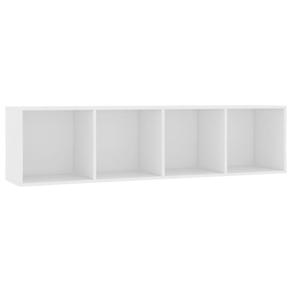 BÜCHERREGAL/TV-SCHRANK Weiss 143/30/36 Cm - Weiß, Holzwerkstoff (30/36/143cm) - vidaXL