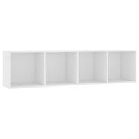 BÜCHERREGAL/TV-SCHRANK Weiss 143/30/36 Cm - Weiß, Holzwerkstoff (30/36/143cm) - vidaXL