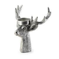 ADVENTSKERZENHALTER Santa Lila Silber 14/7/14 cm Kunstoff - Silberfarben, Kunststoff (7/14/14cm) - Mondex