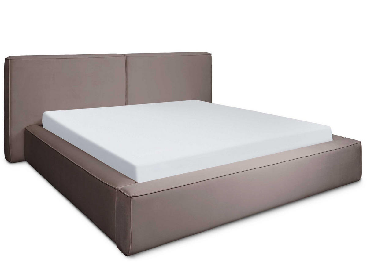 POLSTERBETT Jodie XL Braun 200/200 cm Samt mit Bettkasten - Braun, Textil/Metall (200/200cm) - wonello