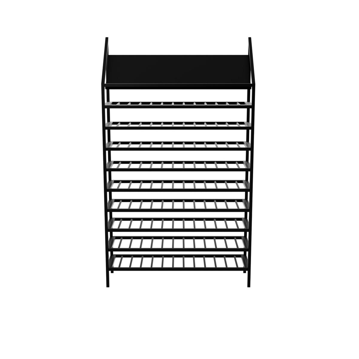 WEINREGAL für 169 Flaschen aus Metall, schwarz Napa - Schwarz, Metall (100/170/30cm) - Metalo Pro