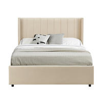 POLSTERBETT Savona mit Matratze 140 x 200 cm beige - Beige, Holzwerkstoff (140/200cm) - Juskys