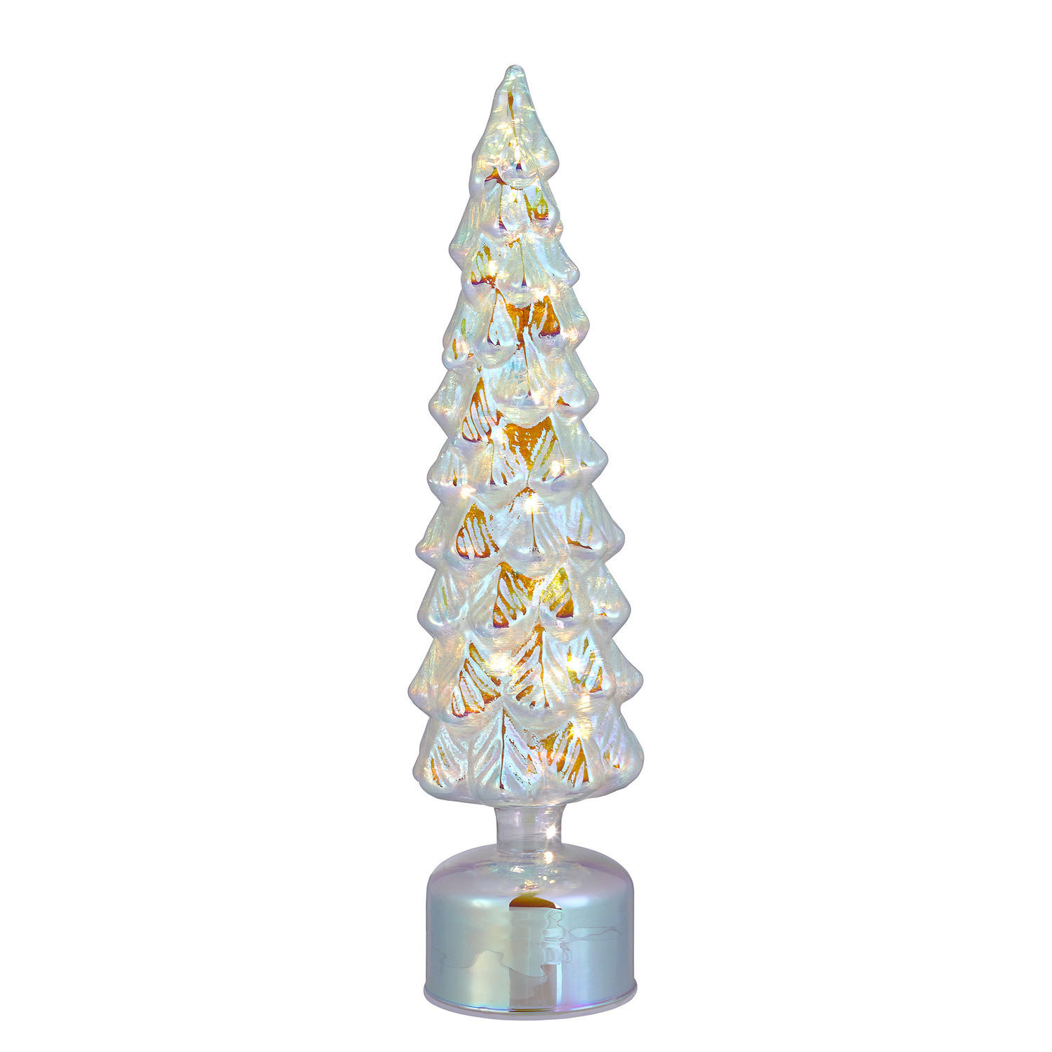 DEKOFIGUR LED-Tanne rotierend Xmas - Transparent, Glas (10/40/10cm) - Butlers
